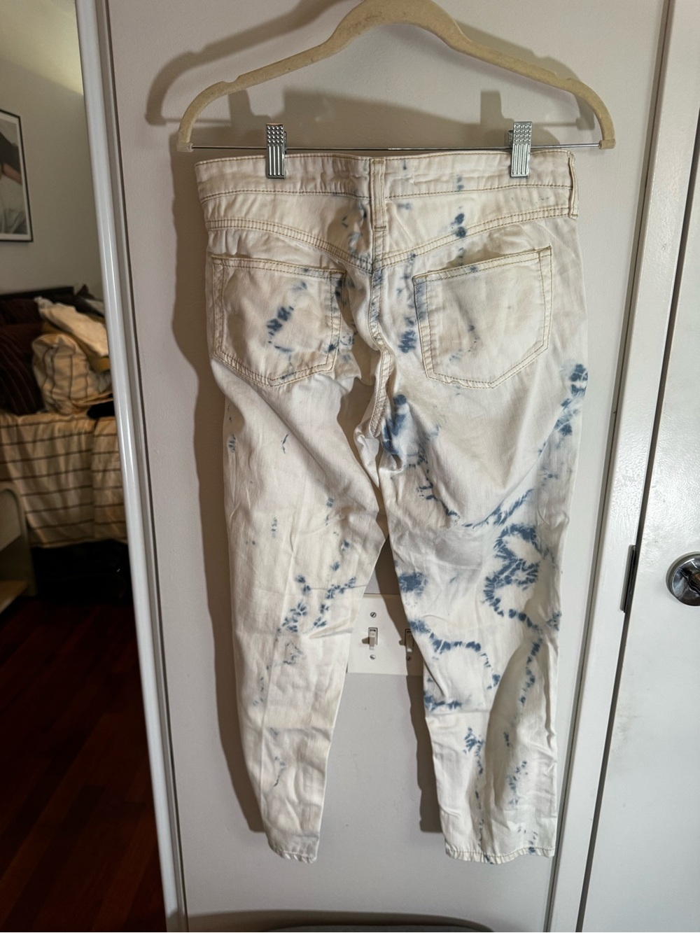 ISABEL MARANT Tie-Dye White & Blue Skinny Jeans - Picture 6 of 7